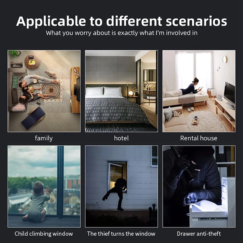 مغناطيس مستشعر الأبواب والنوافذ ، تحكم ذكي في التطبيق ، متوافق مع اليكساس ، مساعد جوجل ، إنذار أمان لاسلكي