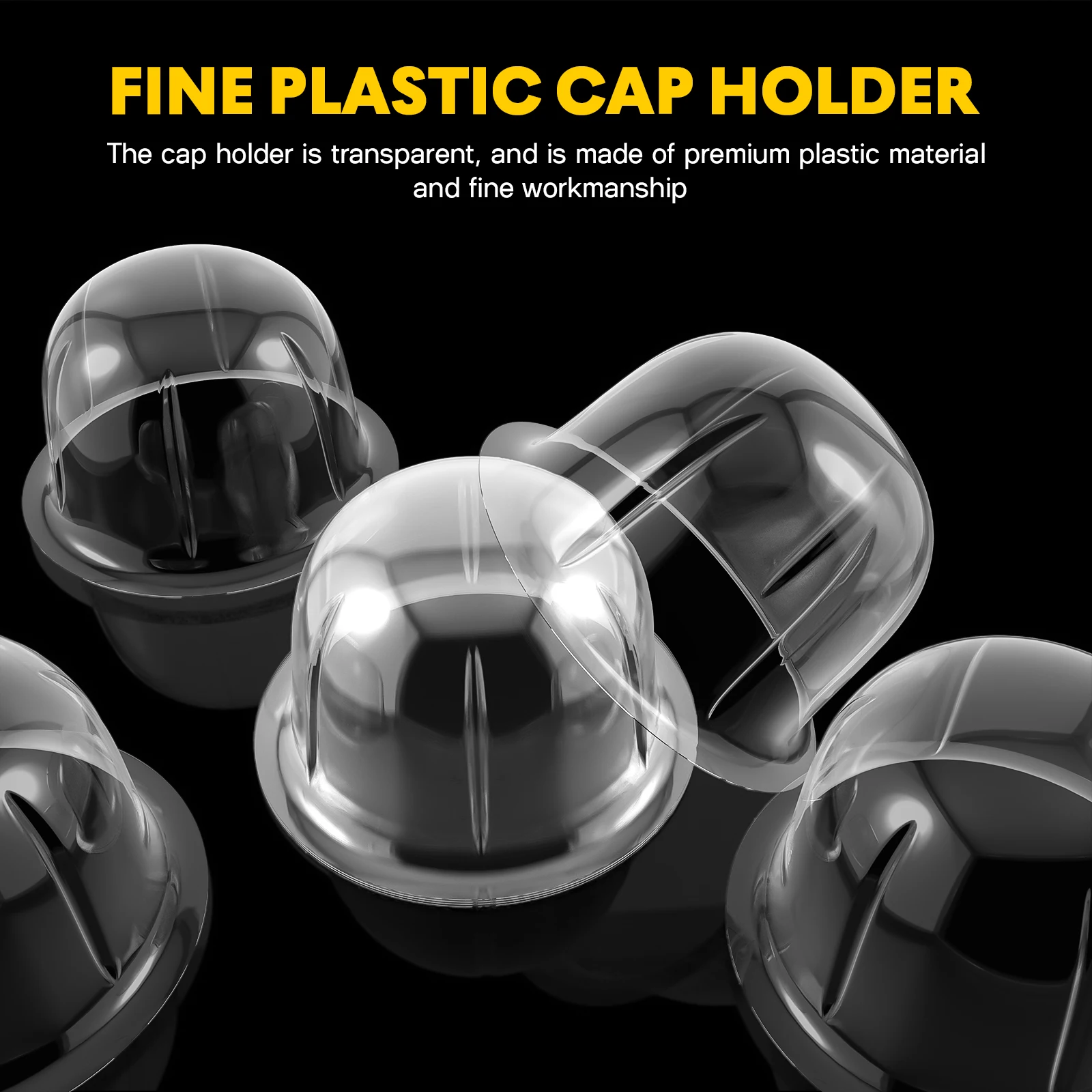 

8 Pcs Plastic Hat Holders Round Head Display Stand Support for Hat Shops Home PVC smooth surface no scratch packaging