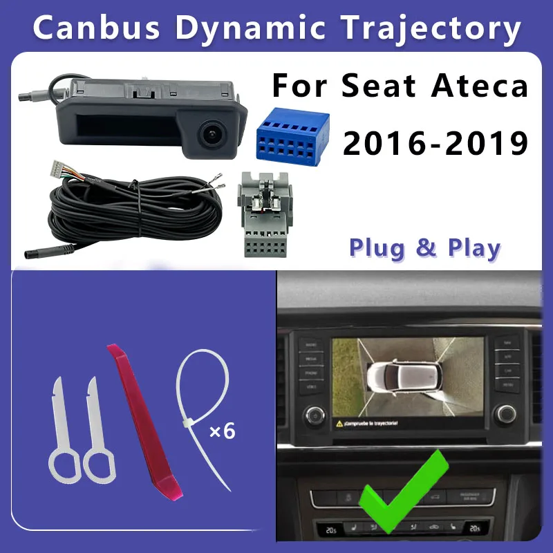 

iTOPCAM Rear Reversing Camera for Seat Ateca Cupra 2016 2017 2018 2019 2020 With Canbus Dynamic Trajectory Plug and play