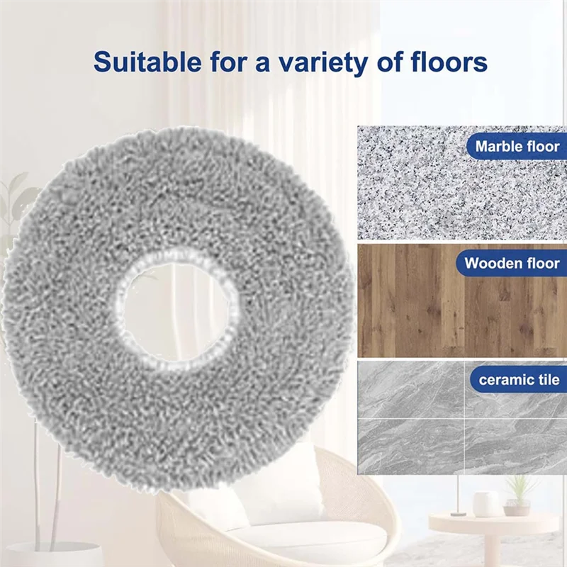 

A74G-6 PCS Mop Pad For Xiaomi X20 / X20 Plus Vacuum Cleaner Replacement Spare Parts Mop Pads Replacement Spare