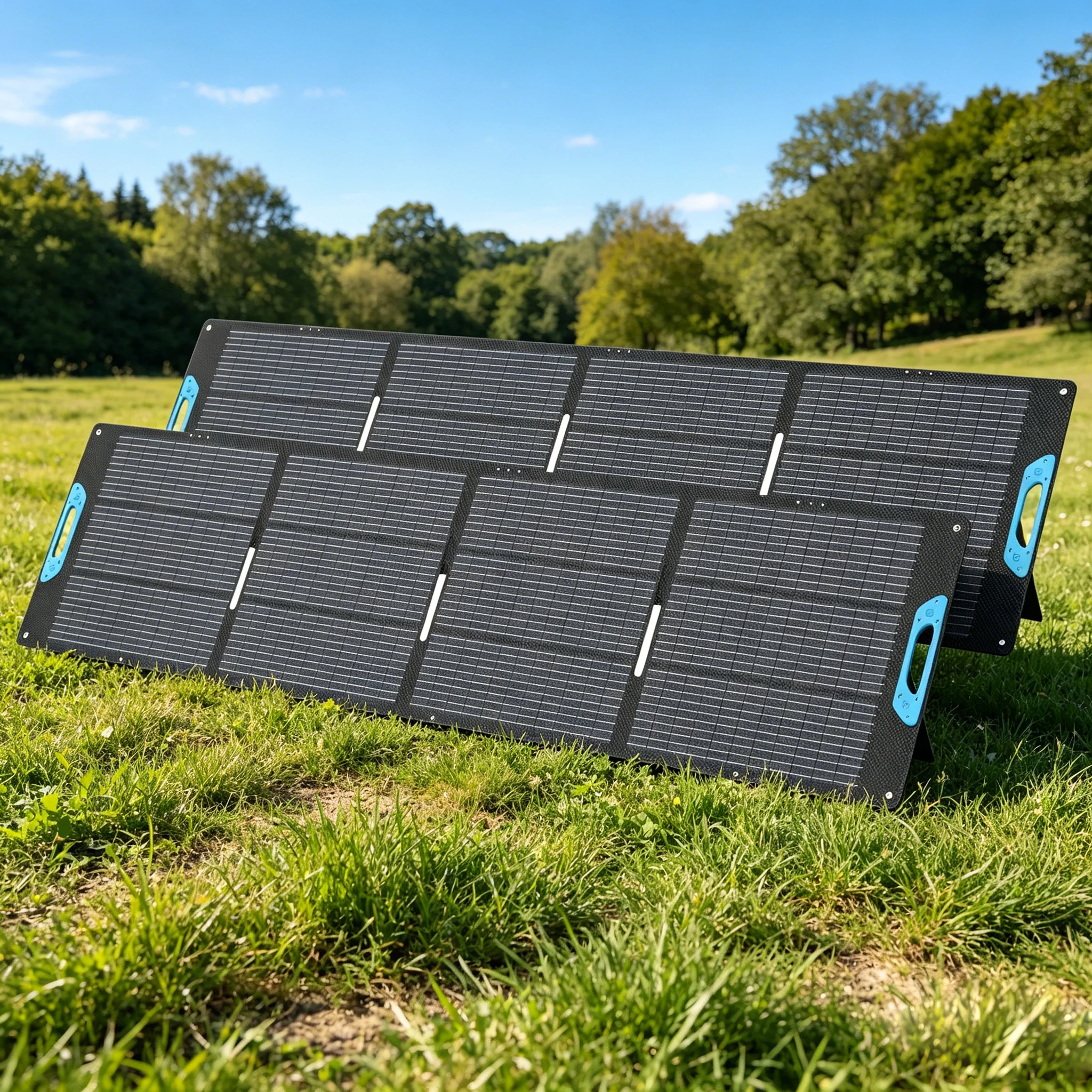 E-POWO 110W/220w Portable Solar Panel for Power Station, 23.5% High Efficiency Monocrystalline Silicon Foldable Solar Panels Charger, USB-A &Type-C Output, IP67 Waterproof for RV, Outdoor Camping, Off Grid Blackouts view 3