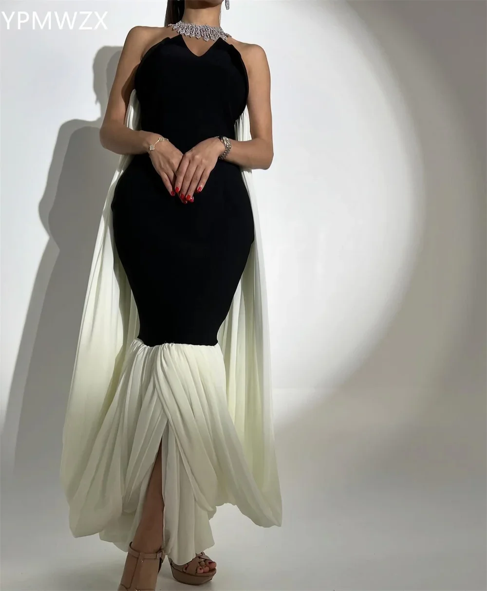 Customized Formal Dress Women Party Occasion Prom Gown YPMWZX Strapless Trumpet Ankle Length Skirts Draped Sleeveless Bespoke Oc