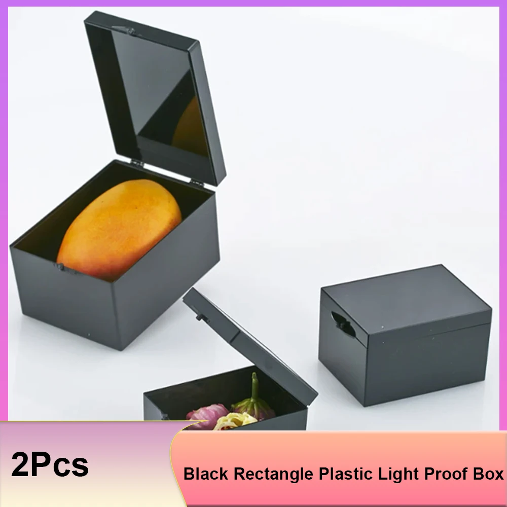 Black Rectangle Plastic Light Proof Box Suitable For Item Storage/Medical/Small Parts/Cosmetics Protective Packaging Box