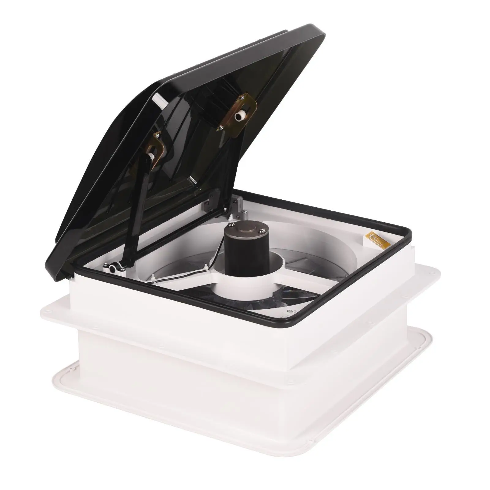 D0100H5GHT6 RV Roof Vent Fan 14 In 12V Remote Control Reversible Low Noise With UV Protection For RV