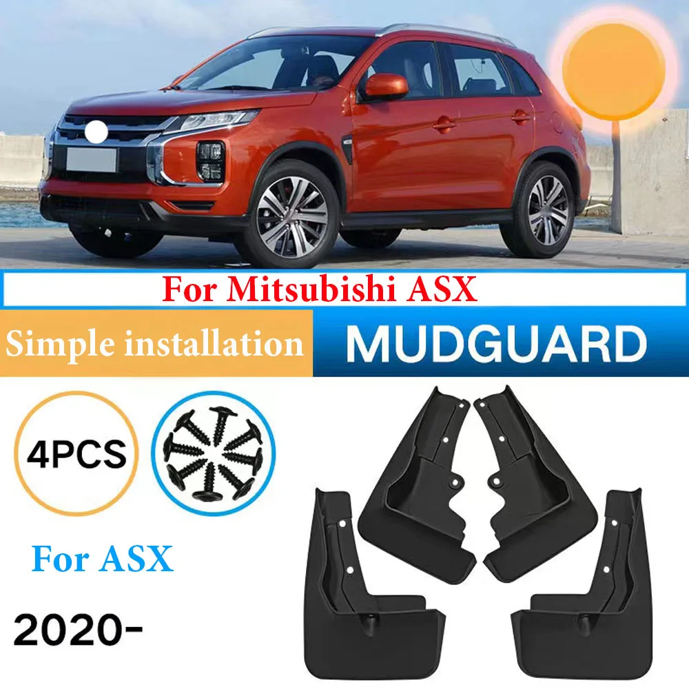 

4Pcs High quality Mudguards Car Splash Guards Mud Flaps Fender For Mitsubishi ASX 2020 2021 Car Accessories