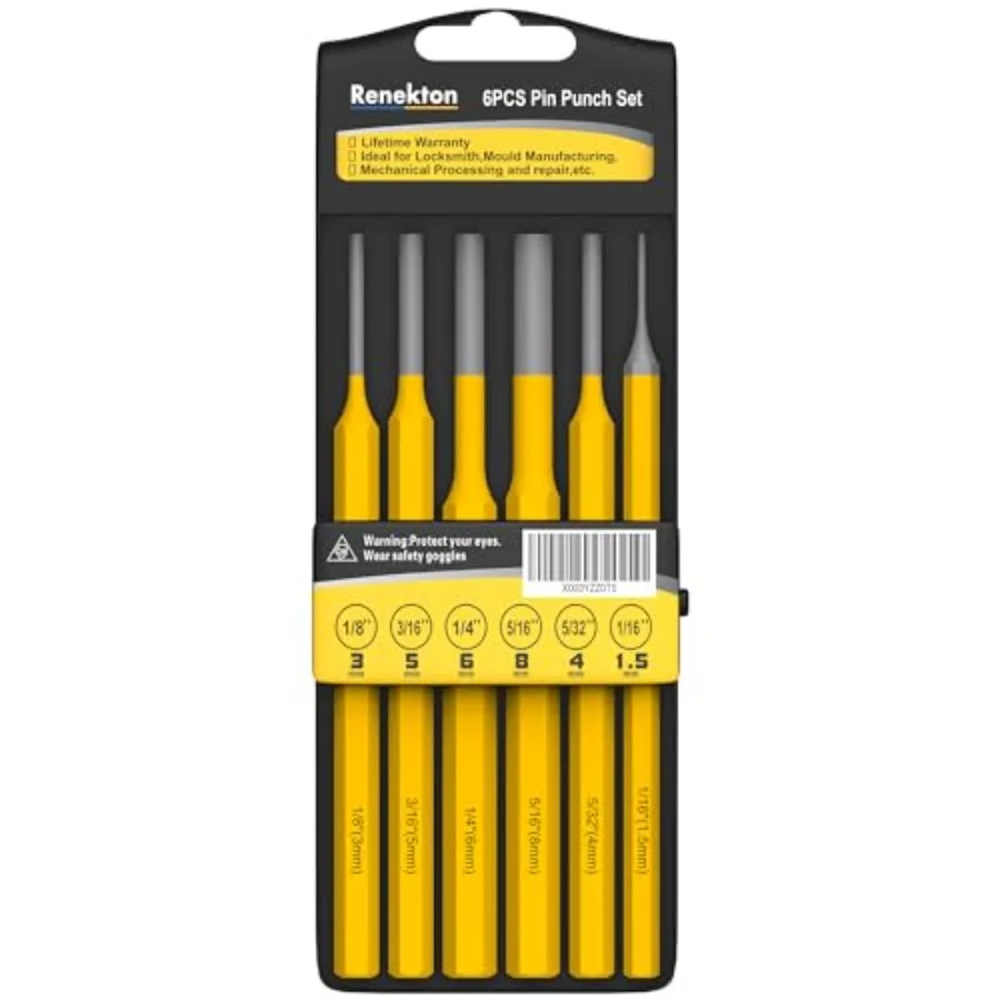 6 قطعة دبوس لكمة مجموعة 1 16 1 8 5 32 3 16 1 4 5 16 أداة الثقيلة لإصلاح الساعات السيارات مجوهرات التطبيقات الحرفية دائم