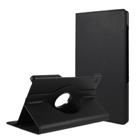 360 Degrees Rotating Stand Leather Case for Lenovo Tab M10 HD Gen 2 TB-X306X - Black