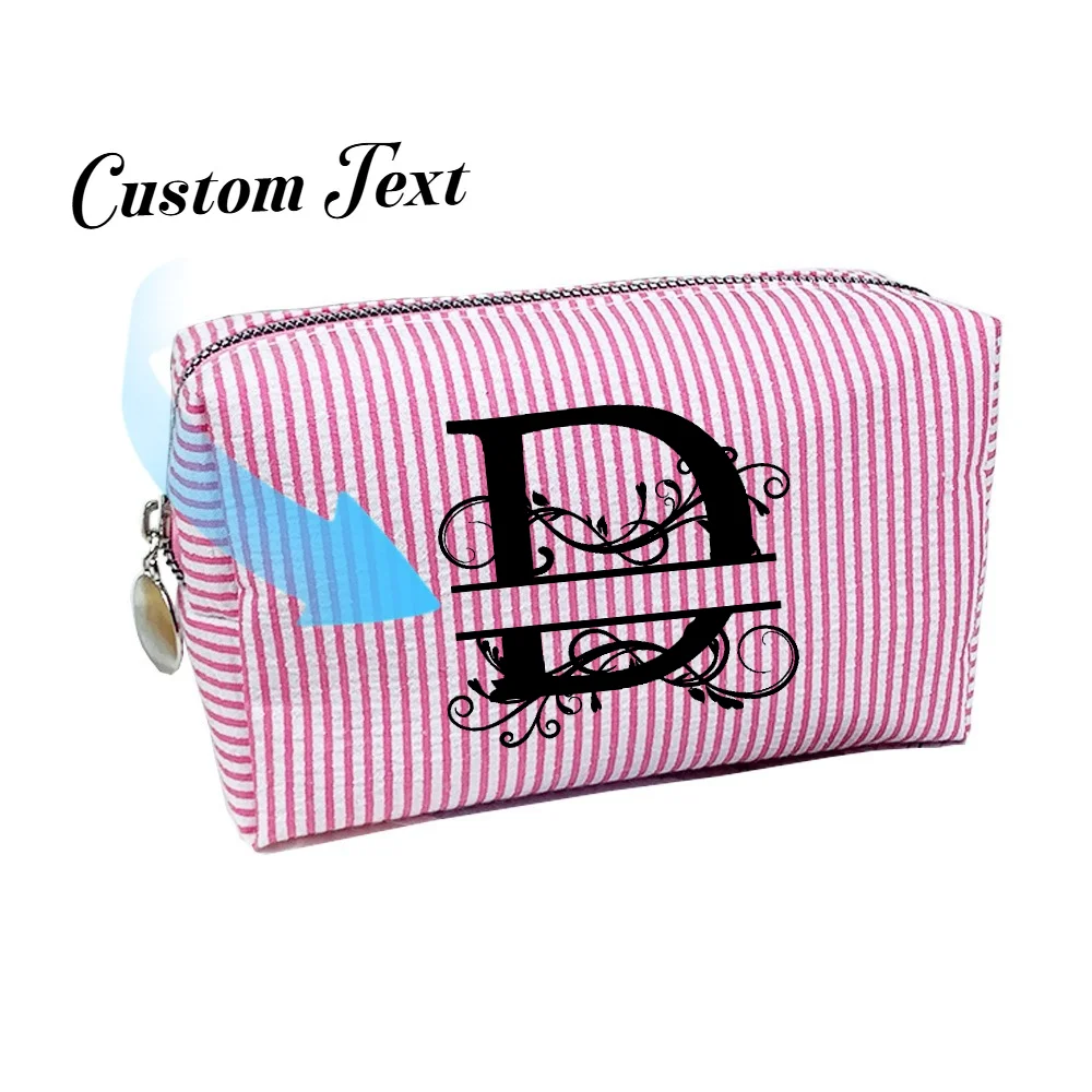Customizable Lettering Design Makeup Bag Personalized Storage Pouch Toiletry Bag Ideal for Back-to-School And Holiday Gifts