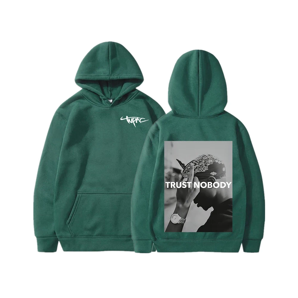 Hoodie 2PAC 2023 Hoodie Rapper TUPAC Print Fashion Street Sweatshirt pria dan wanita Hoodie Harajuku Hip-hop pullover pakaian olahraga