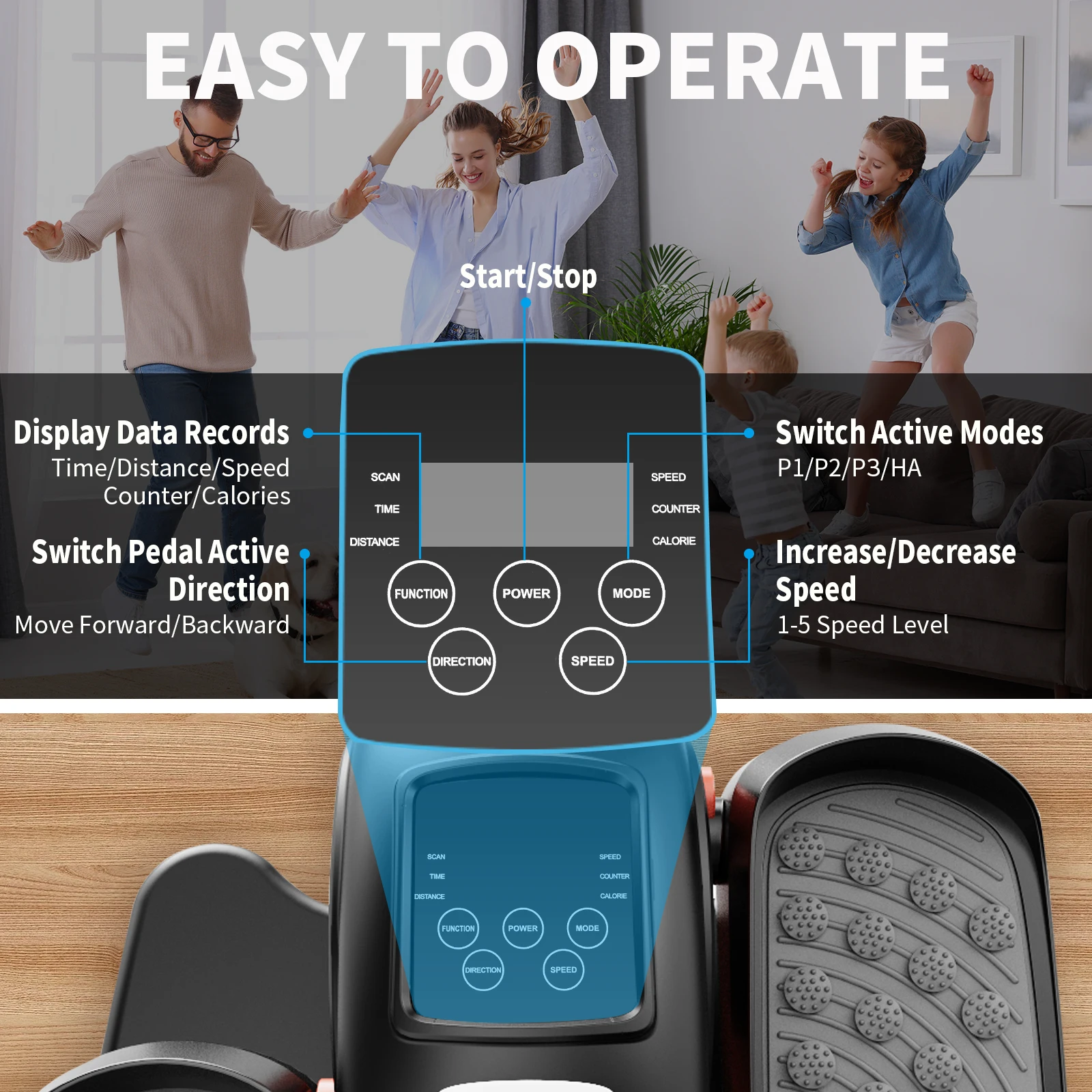 دراجة صغيرة بيضاوية الشكل تحت المكتب مدرب متقاطع لتمارين الساق للمنزل 2026