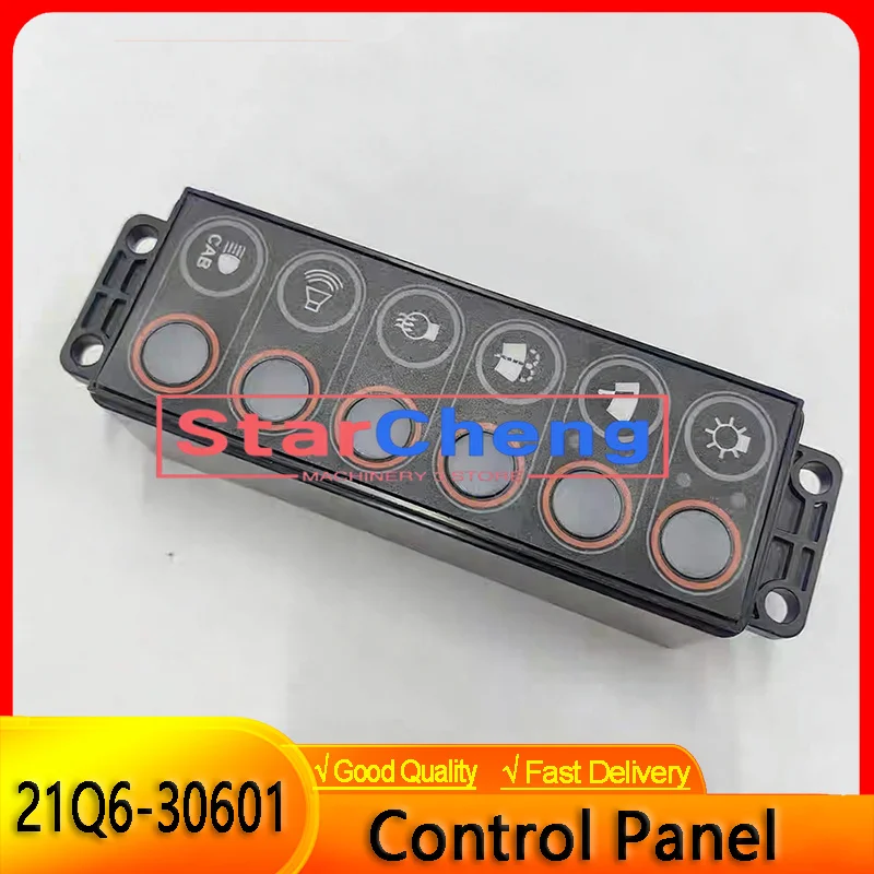 Wiper Controller 21Q6-30601 21Q630601 Headlight Control Switch Panel For  Excavator R140LC-9 R160LC-9 R180LC-9 R210LC-9