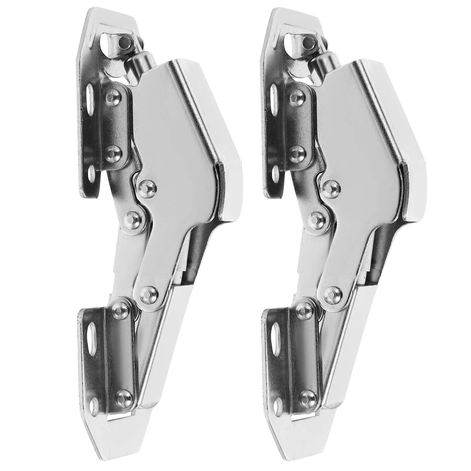 

2Pcs Hydraulic Hinges Long Lasting Bridge Structure 90 Degree Hinges for Cabinets Silver Inner Hinge Cabinet Hinge