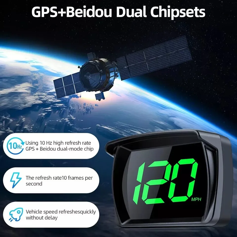 جديد العالمي سيارة لتحديد المواقع الرقمية HUD عداد السرعة رقائق مزدوجة KMH MPH تذكير متر HD شاشة الكريستال السائل التوصيل اللعب لجميع المركبات PH043