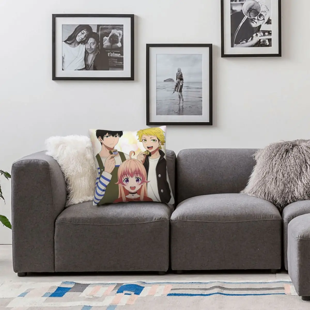 Cartoon Witch Watch Anime Square Pillowcase Pillow Cover Cushion Zip Decorative Comfort Throw Pillow for Home Bedroom