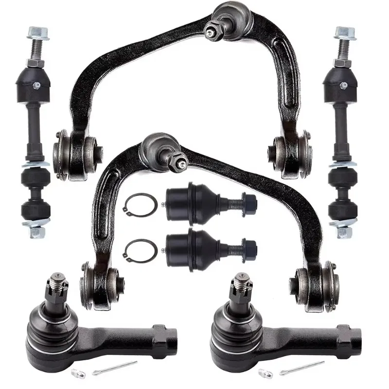 

Комплект из 8 деталей ES3691 K80149 K80306 K80308 K80338: передние верхние рычаги подвески, шаровые опоры, рулевые тяги для F150 2005-2008 годов