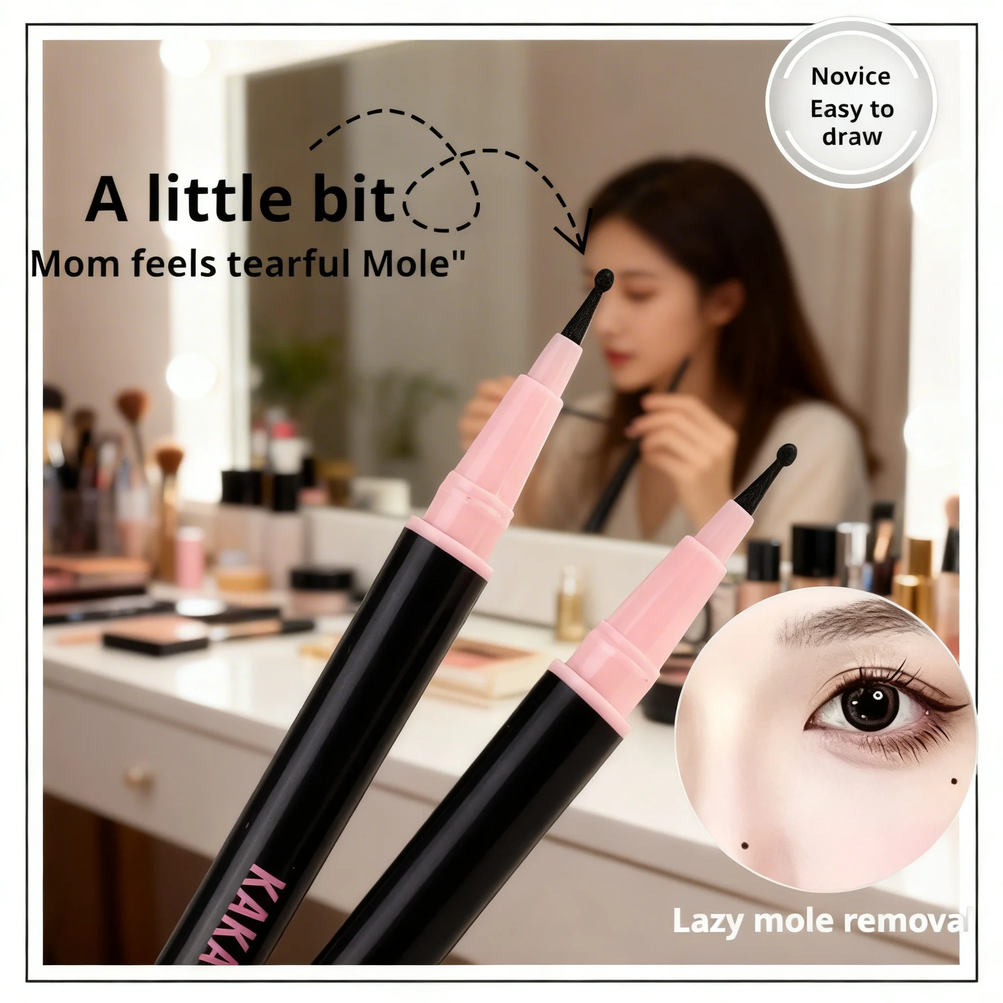 Facial Mole Pen Beauty Mole Waterproof Anti-sweat Freckle Tear Eye Mole Modify Makeup Long-lasting Magic Non-blotch Makeup