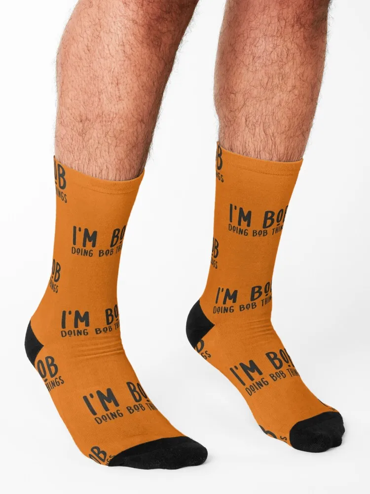 I'm Bob Doing Bob Things Funny gift for Bob sarcastic Birthday Socks hiking retro sports stockings Ladies Socks Men's
