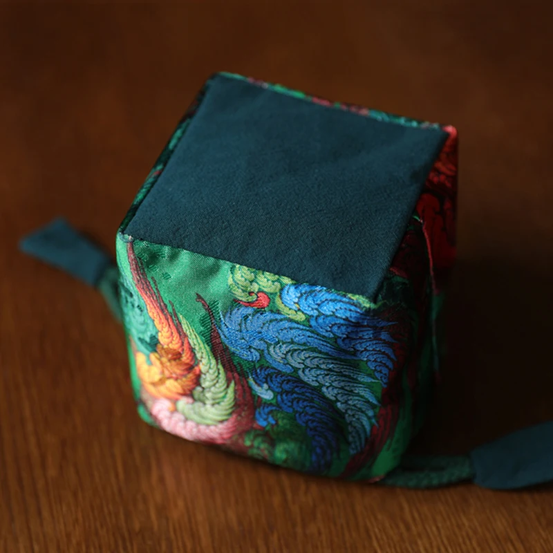 Small Cloth Teapot Storage Bags Color Printed Fabric Tea Cup Bag Teapot Travel Bag Teacup Organizer Chinese Style