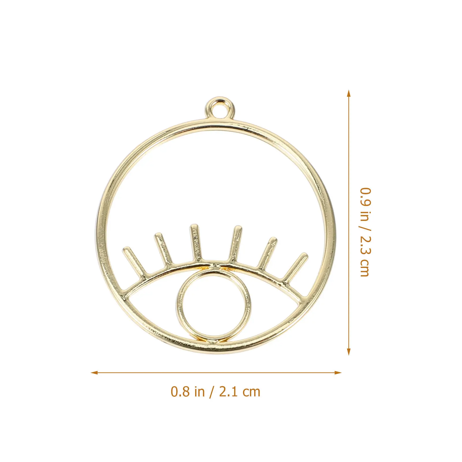 20 pçs oco para fora olhos forma pingente diy jóias fazendo materiais encantos delicados para colar pulseira olhos forma pingente