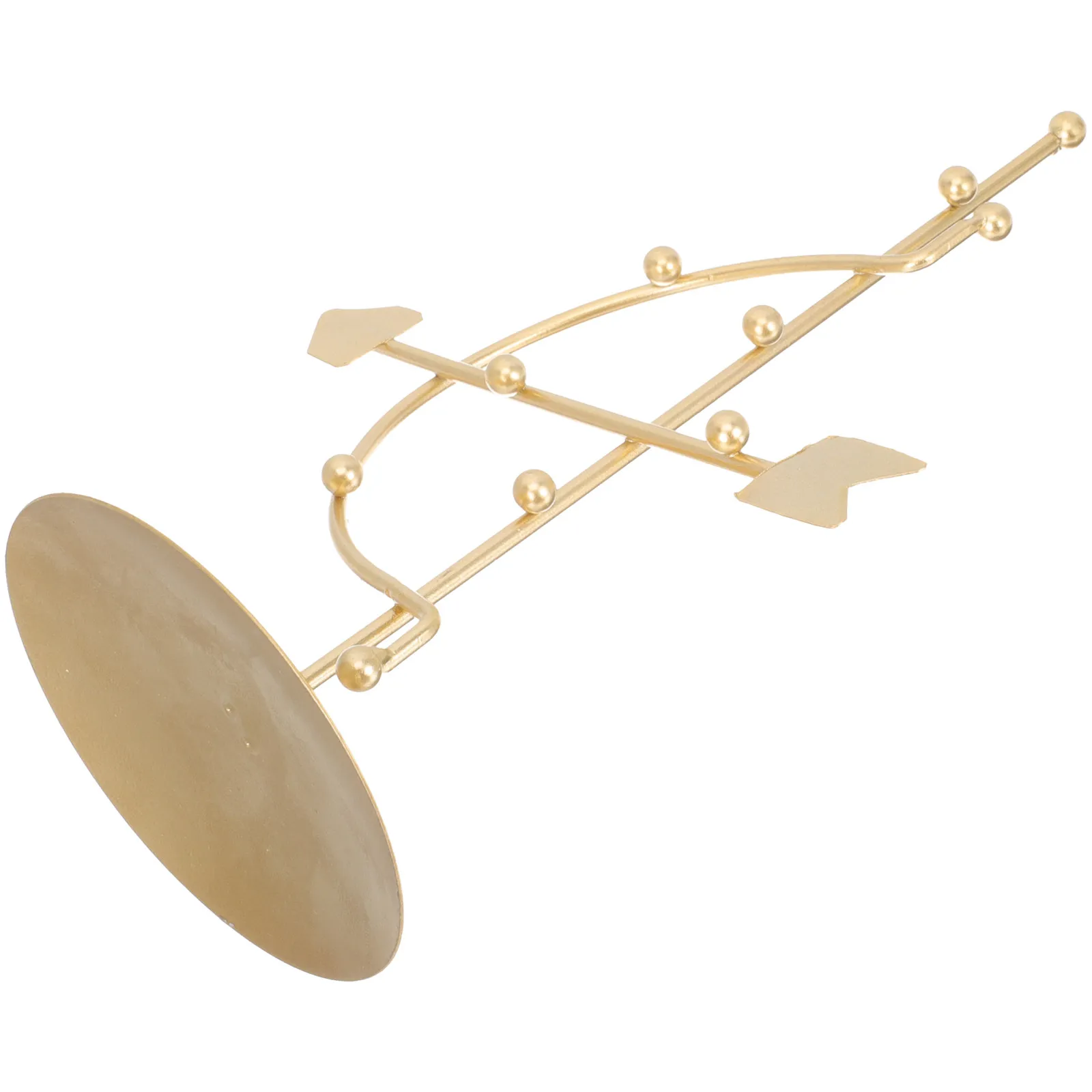 Delicate Bow Arrow Shaped Jewelry Stand Sturdy Iron Earring Holder Necklace Organizer Ring Display Stand Chic Storage Decorative