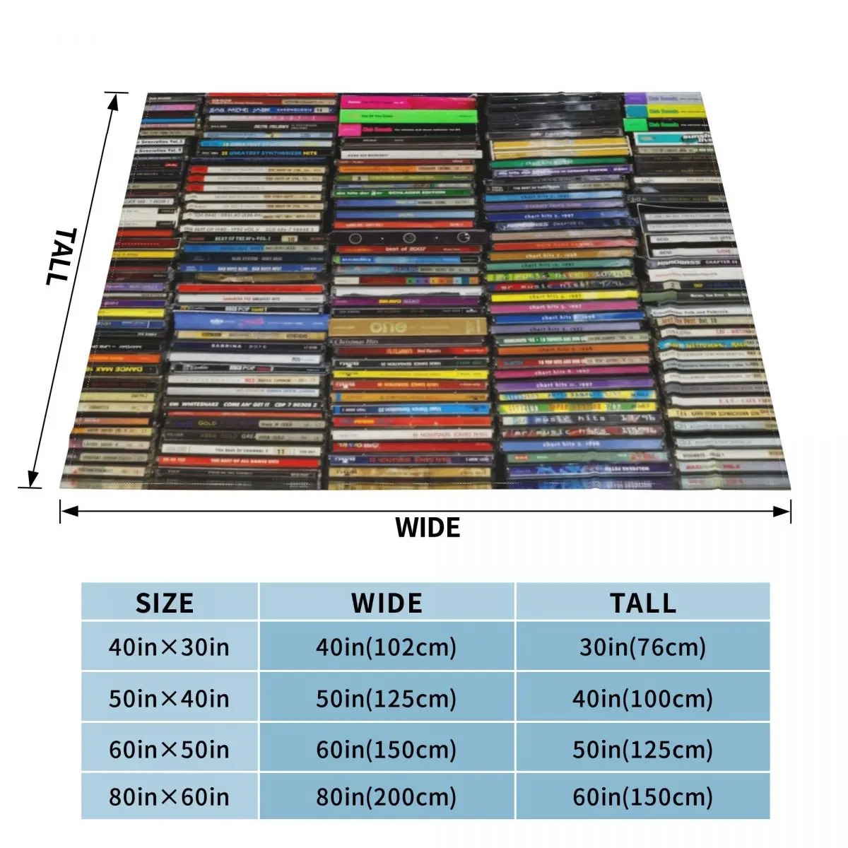 Stacks of CDs Throw Blanket Thin Blanket manga