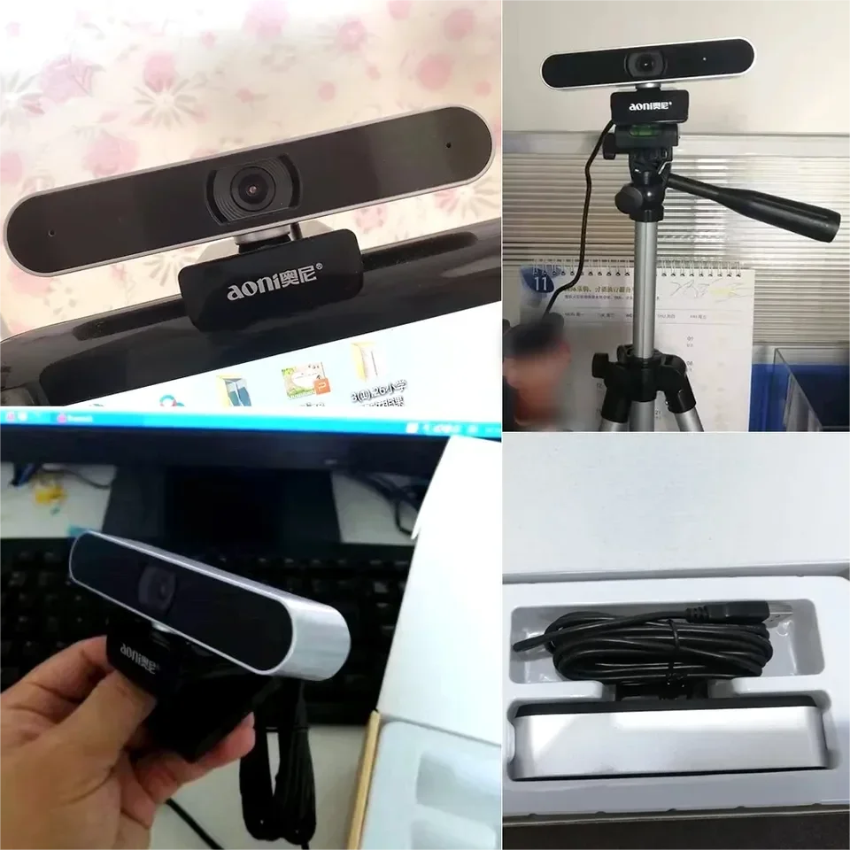 Aoni A30 Webcam 1080p Hd Webcam Built-in Microphone Auto Focus High-end Video Call