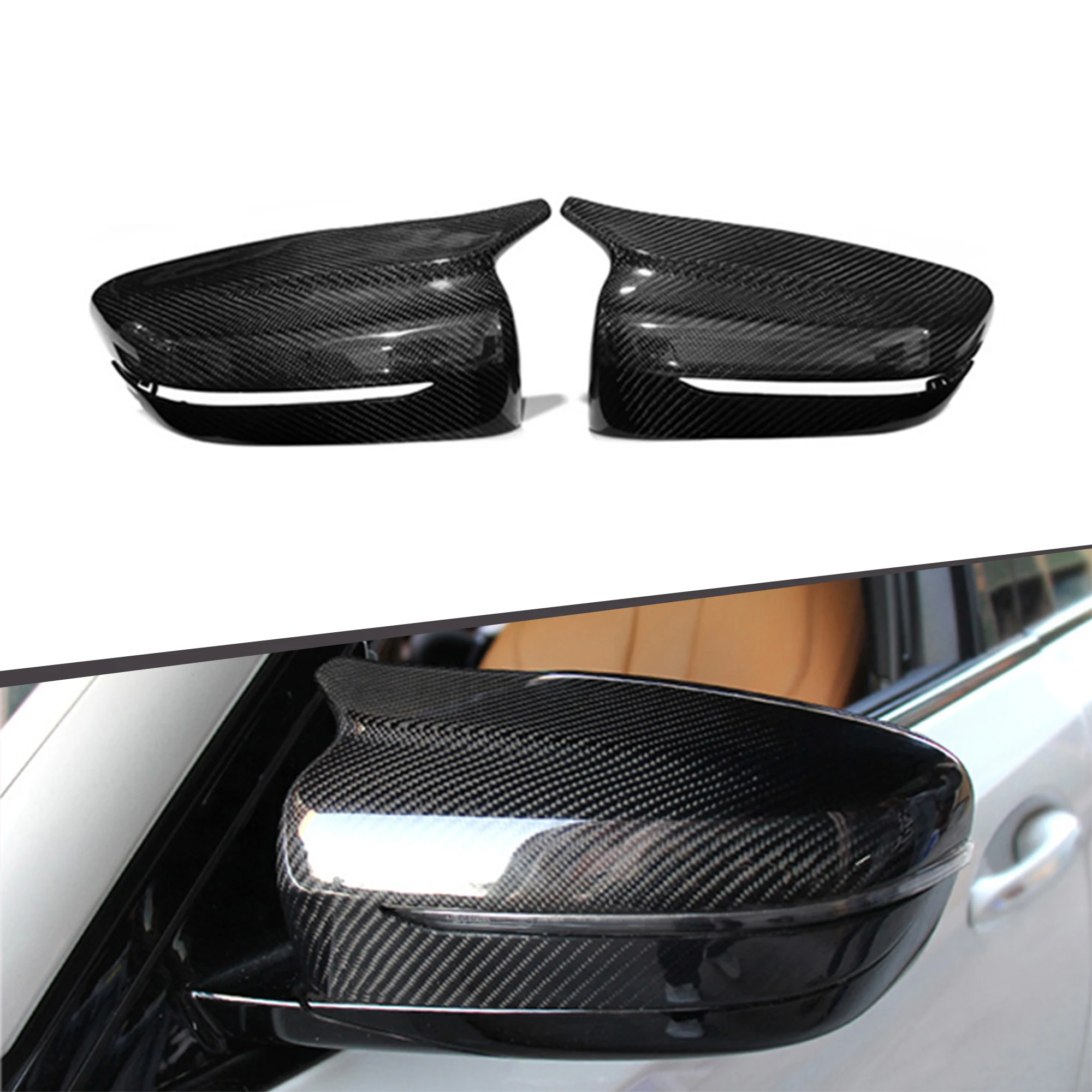 

G20 Rearview Mirror Cover Replacement Nice Fitment Carbon Fiber Mirror Cover For G20 G22 G30 G11 G14 2017+ LHD Only