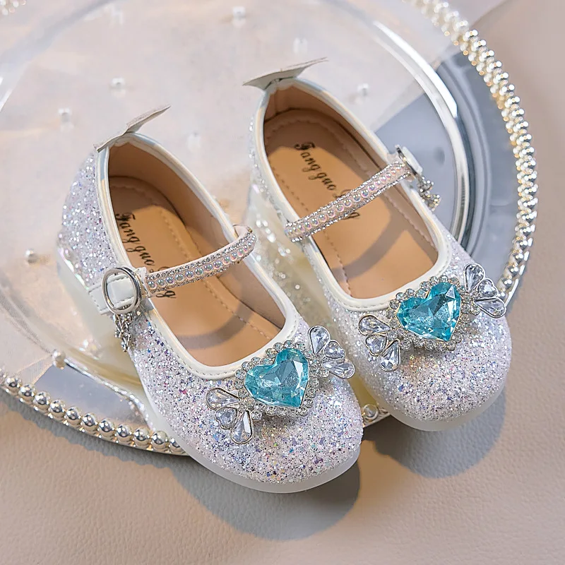 حذاء جلدي أنيق ونعل ناعم ومضاد للانزلاق ومتعدد الاستخدامات للحفلات والخريف حذاء الأميرة الجديد للأطفال للفتيات #2