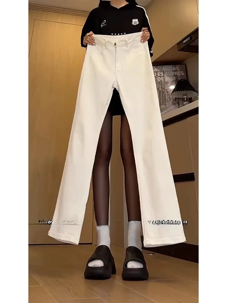 

Cleanfit High Street American Sle Men's White Slim Straight Leg Jeans Knife Bell Bot Autumn Winter Wear