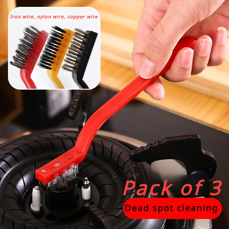 3pcs Japanese-Inspired Gas Stove Cleaning Brushes - Versatile Kitchen & Bathroom Scrubbers For Range Hoods, Floors, Furniture - image 4