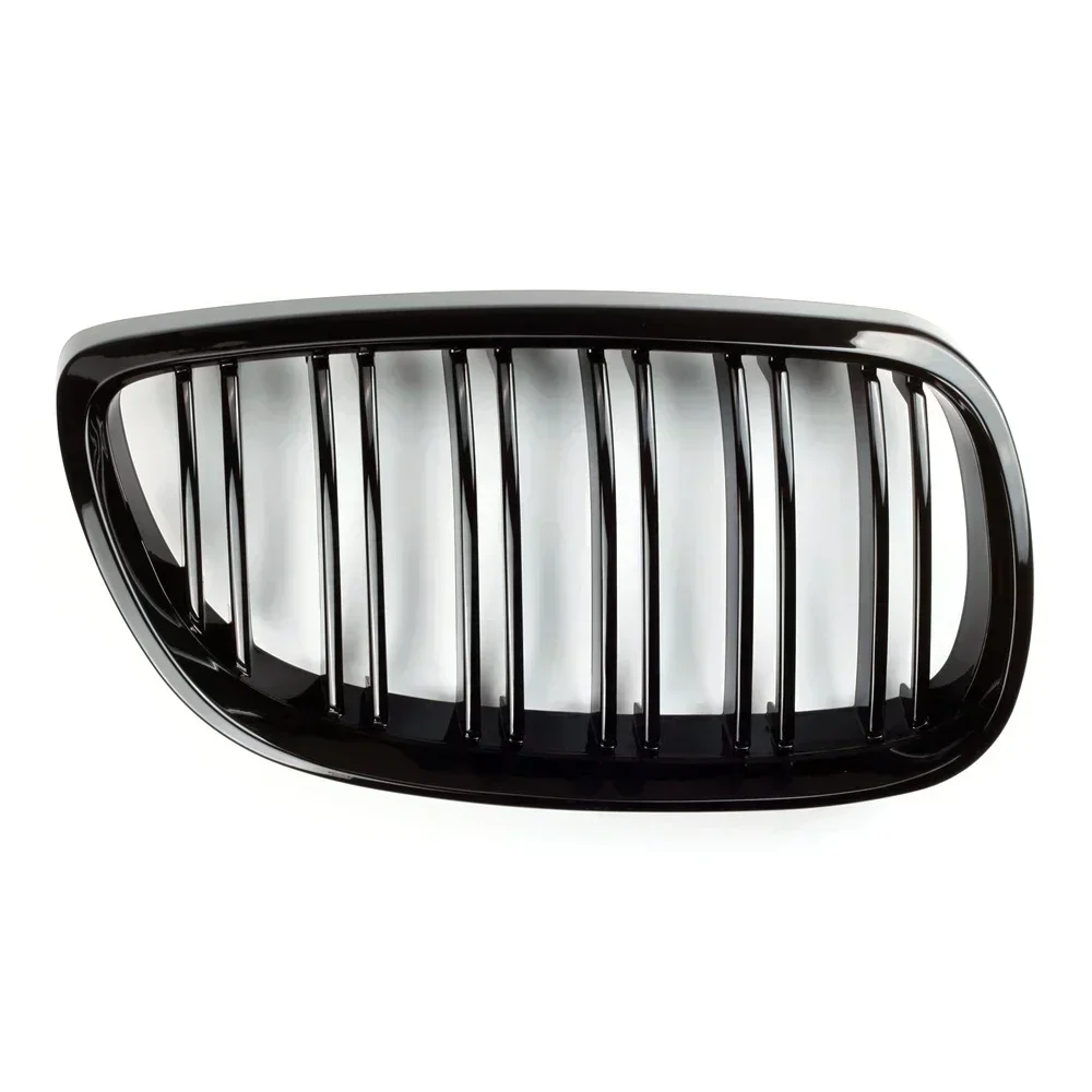 For BMW E92 E93 M3 2006 2007 2008 2009 Front Bumper Kidney Grille 1Pair Glossy Black Car Racing Grill Dual Line Sport Grille