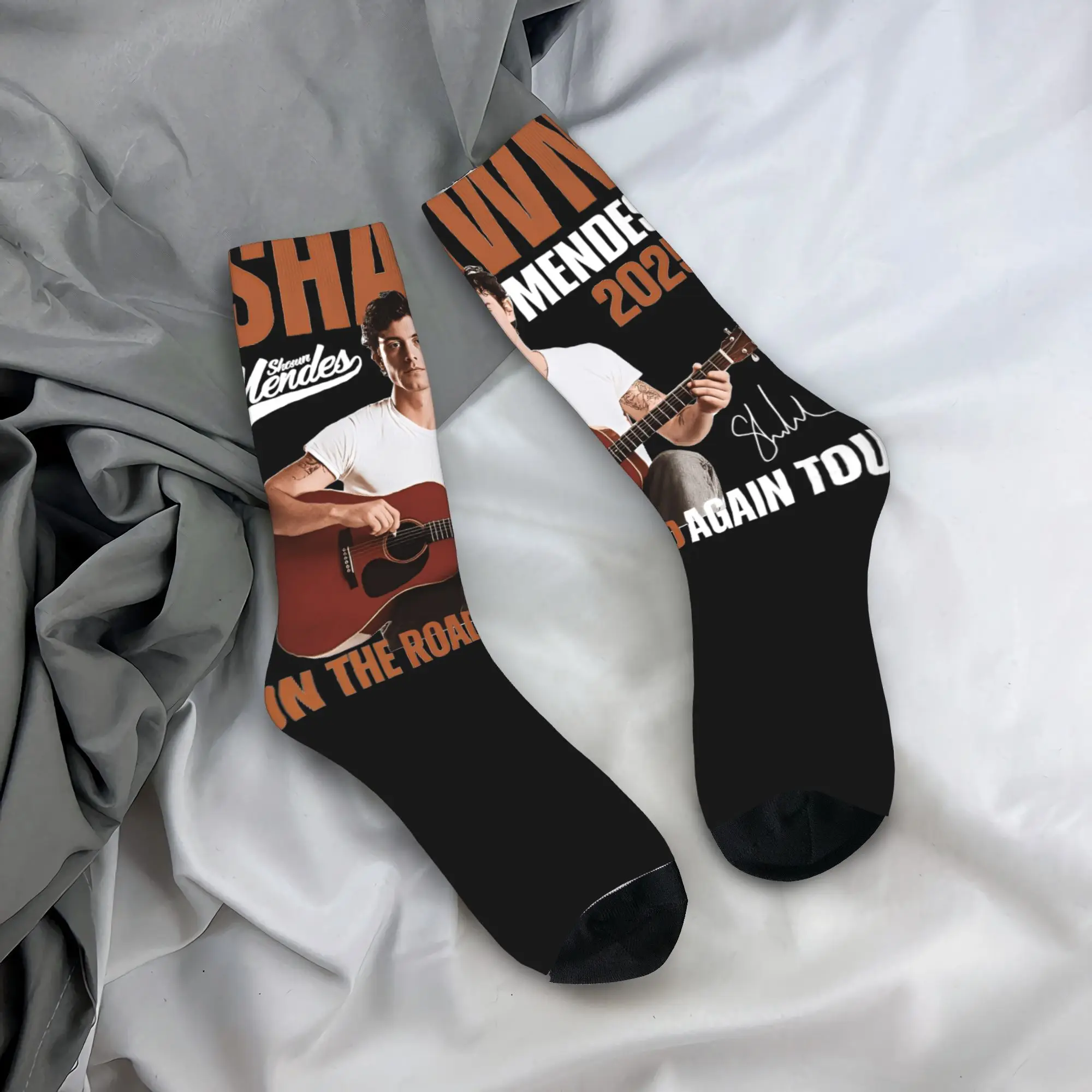 

Носки S-Shawn Mendes, весна 2024, туристические чулки, повседневные мужские качественные носки унисекс, спортивные противоскользящие носки с графикой на открытом воздухе