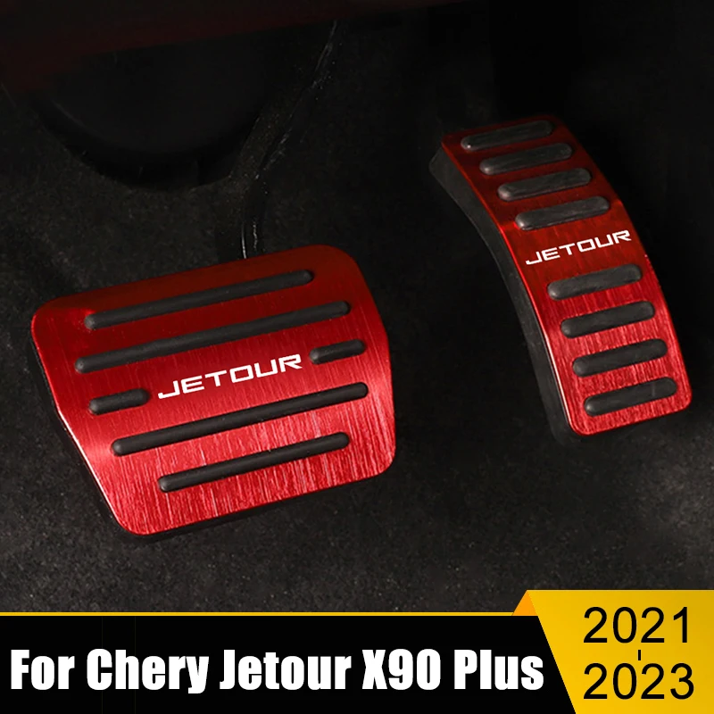 

For Chery Jetour X90 Plus 2021 2022 2023 2024 Aluminum Alloy Car Fuel Gas Accelerator Brake Pedals Non-Slip Cover Case Pads