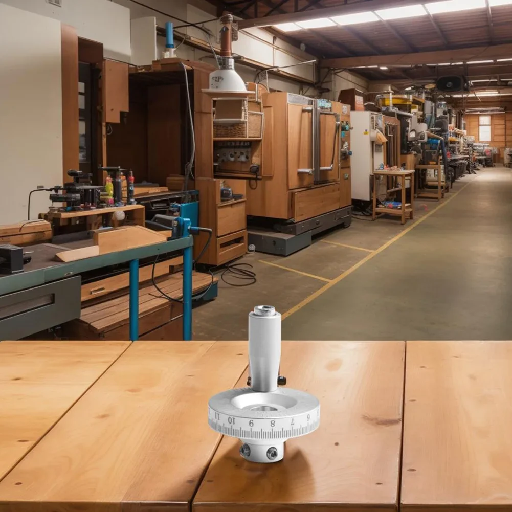 1 Buah Roda Tangan Bubut Aloi Aluminium Roda Tangan Geser Roda Tangan Skala 63.7Mm untuk Peralatan Pengerjaan Logam