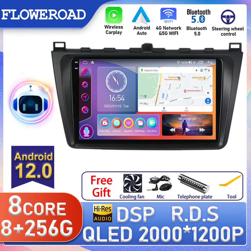 

Android For Mazda 6 Ⅱ GH 2007 - 2012 Car Radio Multimedia Video Player Navigation Stereo Camera GPS No 2din 2 Din DVD Carplay