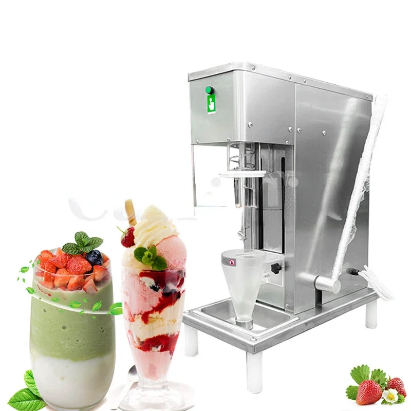 Machine Fridge to Make Milkshake Ice Cream Mixing Snowstorm Machine Stainless Steel Commercial Equipment