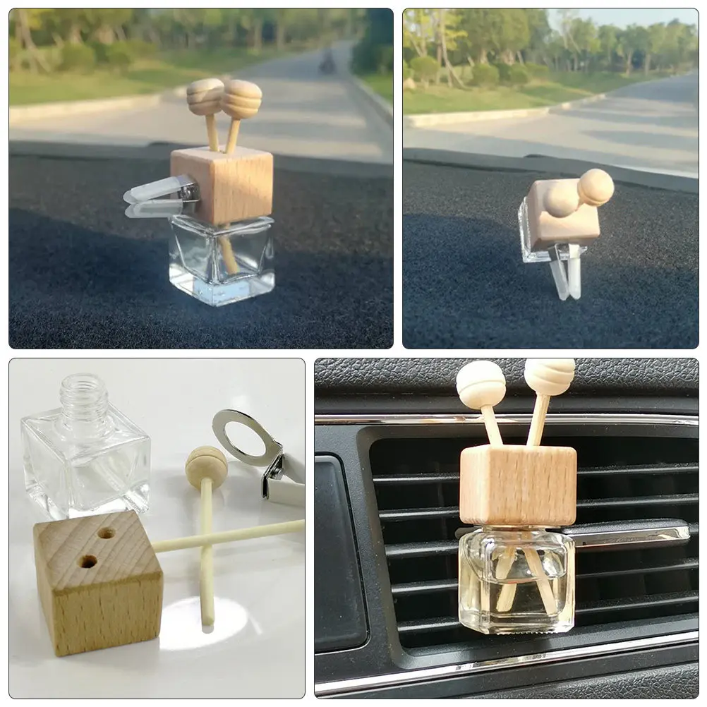 6Pcs Glass Diffuser Bottles Essential Oil Perfume Containers for Car Dressing Table Bedroom Bookshelf Strong Seal Leak Proof