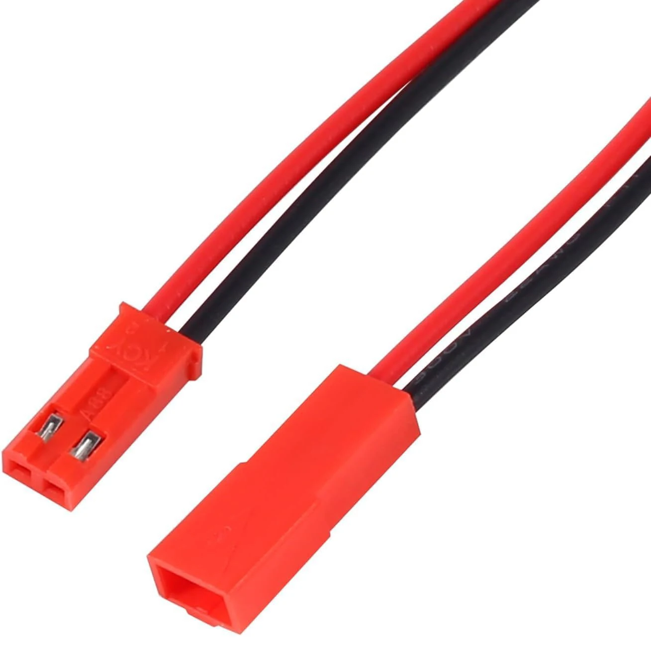 60Pairs ل JST موصل قابس 2 دبوس ذكر أنثى موصلات قابس سلك كابل 200 مللي متر 22AWG الأحمر والأسود ل LED مصباح RC اللعب