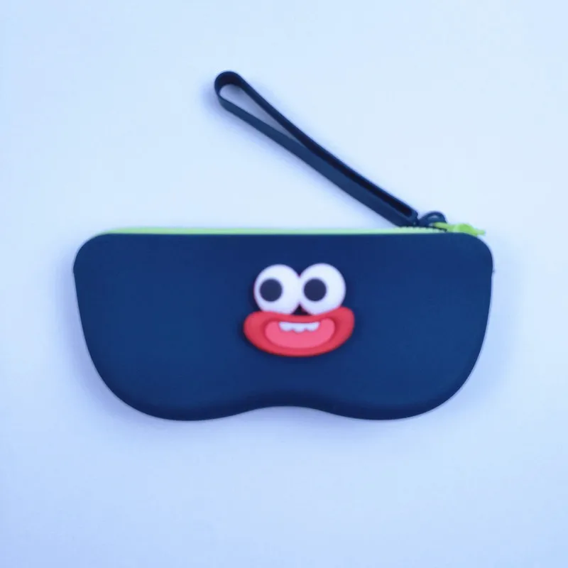 2025 جديد الكرتون لطيف المحمولة سيليكون نظارات حافظة النظارات الشمسية الغطاء الواقي حقيبة نظارات صندوق حقيبة التخزين النساء الرجال هدية