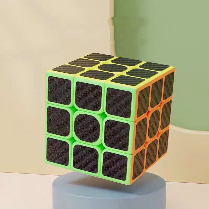 Professional 3x3x3 Carbon Fiber Sticker Magic Cube Puzzle Speed Cubo Magico Square Cubes Adult Anti Stress Studen Educationa Toy