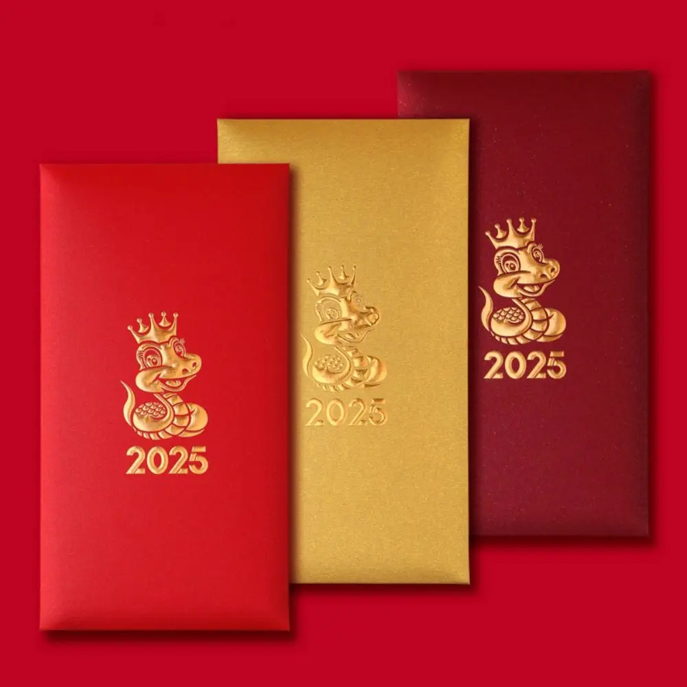 10pcs New Year Blessing Paper Red Envelope Cartoon Cute Red Packet Hot Stamping Traditional Luck Pocket Spring Festival