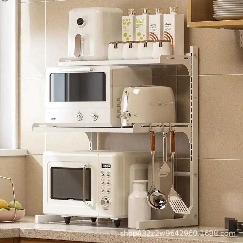 Multifunctional Storage Rack, Household Tabletop, Rice Cooker, Air Fryer, Microwave Oven, Kitchen