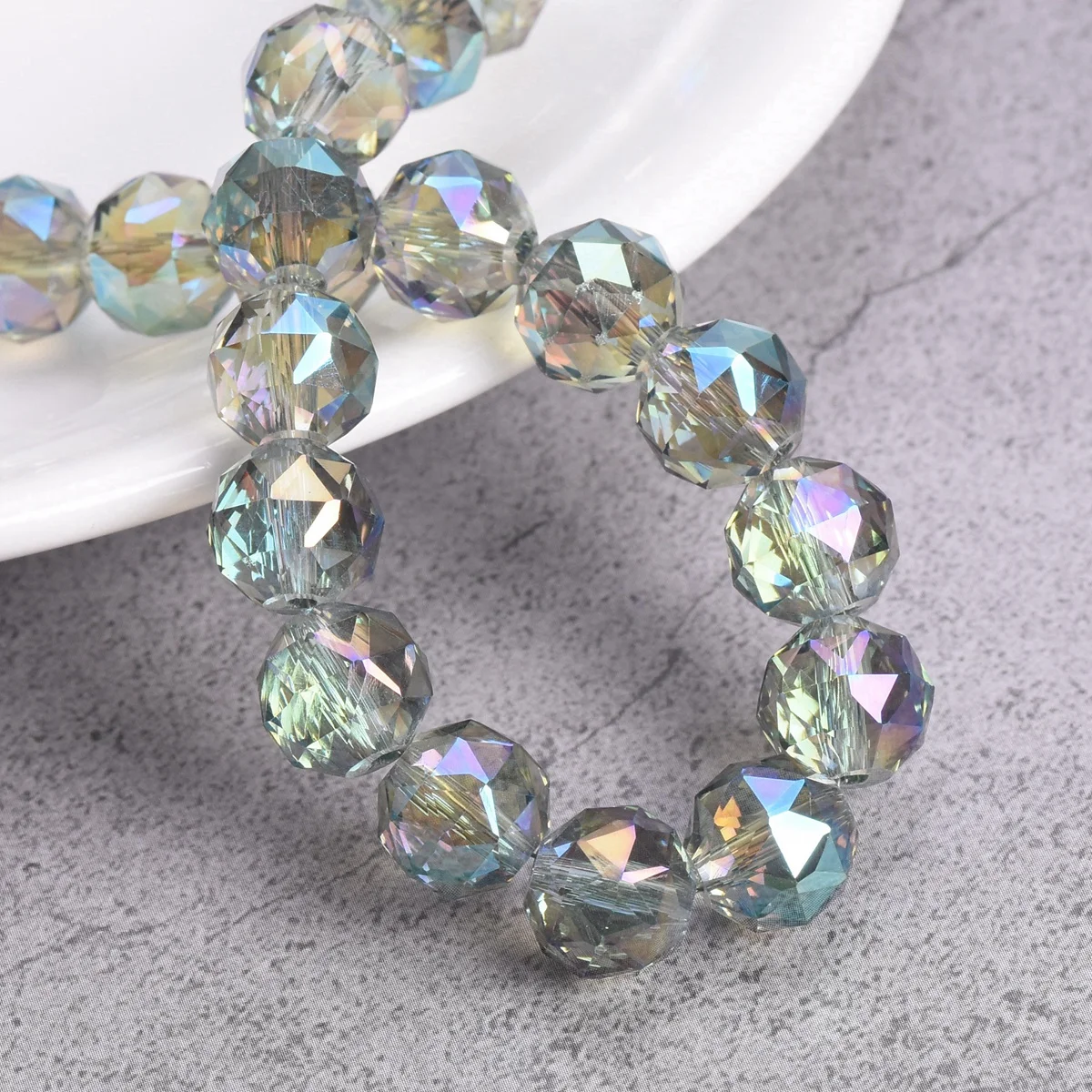 6mm 8mm 10mm Round Shape Coloful Plated Faceted Crystal Glass Loose Beads Wholesale lot for Jewelry Making DIY Crafts Findings