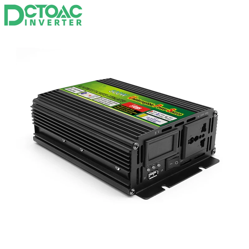 Imagem -04 - Fora da Grade Inversor com Carregador Máximo 1000w Ups Dc12v Ac110v 220v Modificado Inversor de Energia de Onda Senoidal com Função de Carga 500w