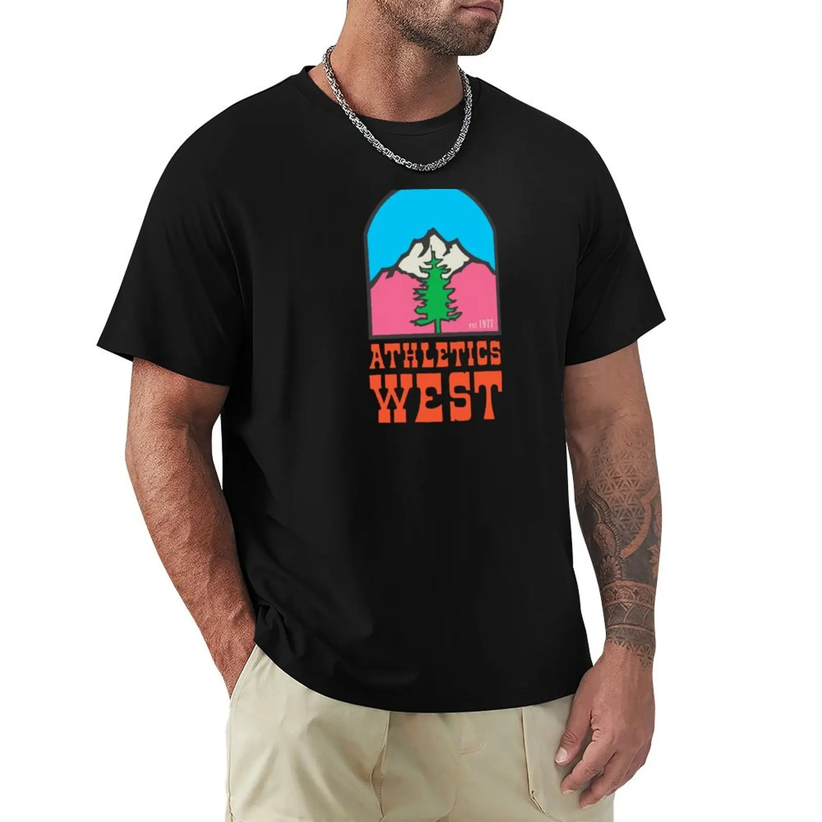 Mid-80s Logomark Athletics West Track Club T-Shirt Minimalist Graphic Tee Shirt