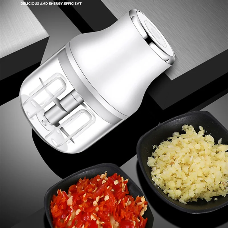 

Mini Electric Garlic Chopper USB Charging Ginger Masher Machine Chili Garlic Press Masher Fruit Vegetable Tools Kitchen Gadgets