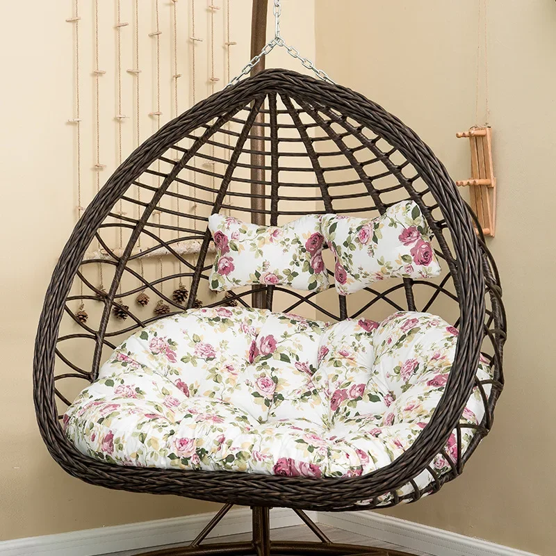 Double balcony Internet celebrity cradle chair, light luxury indoor swing, lazy household hanging basket rattan chair