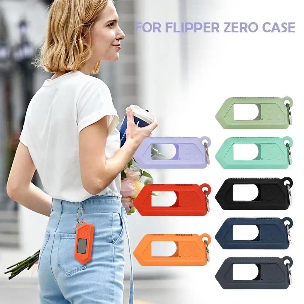 Silicone Case For Flipper Zero Protective Anti-slip Cover Anti-Drop Shockproof Game Housing Handheld Game Console Accessori D6F7