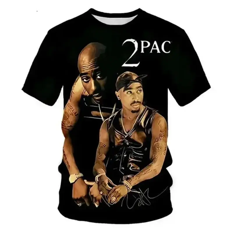 2Pac T-shirt Rapper Star Tupac 3D Print Streetwear Men Women Casual O-Neck T Shirt Streetwear Hip Hop Music Tshirt Tops Clothing