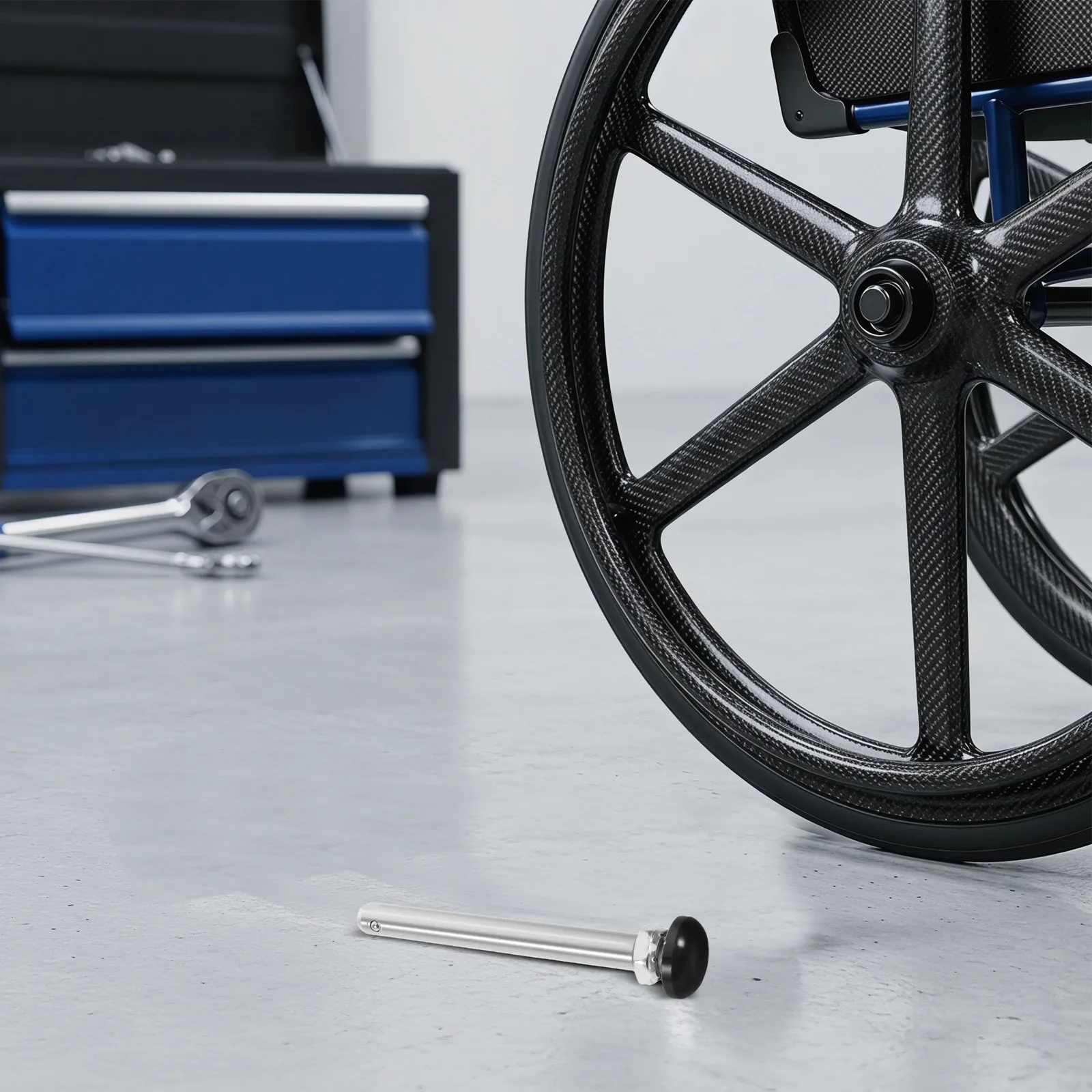 5.4in Stainless Steel Drive Wheelchair Quick Release Axle Wear Resistant Rear Wheel Replacement Sports Mobility Wheelchair